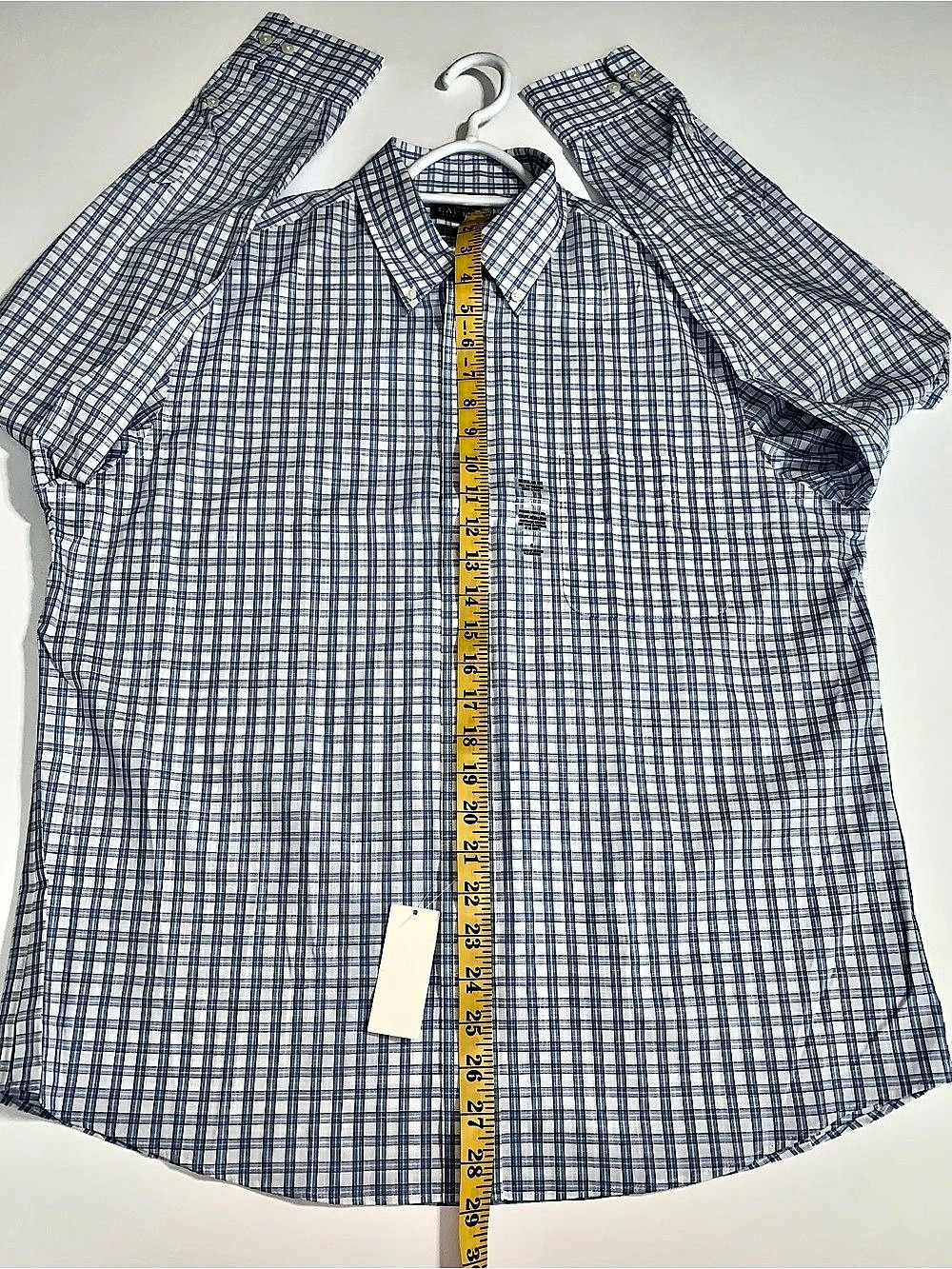 Lauren Ralph Lauren Plaid Button Down in Blue & White Size L NWT - Picture 8 of 10